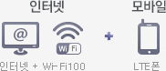 ÀÎÅͳÝ(ÀÎÅÍ³Ý + wi-fi100) + ¸ð¹ÙÀÏ(LTEÆù)
