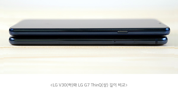 LG V30(ÇÏ)¿Í LG G7 ThinQ(»ó) ±æÀÌ ºñ±³